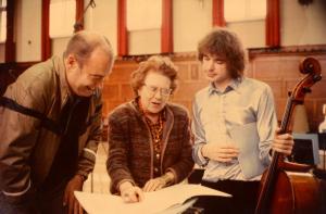 Julian with Ursula Vaughan Williams and conductor Vernon Handley